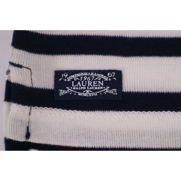 Lauren Ralph Lauren Women's Navy & White Striped T-Shirt Size Small - Picture 10 of 13